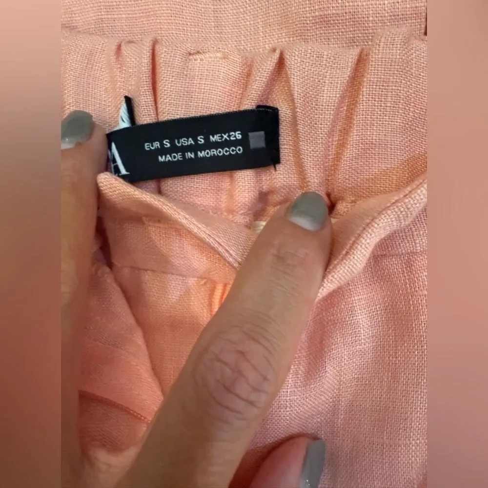 NWT ZARA Linen Pants - Picture 4 of 8